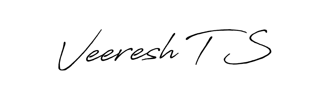 It looks lik you need a new signature style for name Veeresh T S. Design unique handwritten (Antro_Vectra_Bolder) signature with our free signature maker in just a few clicks. Veeresh T S signature style 7 images and pictures png