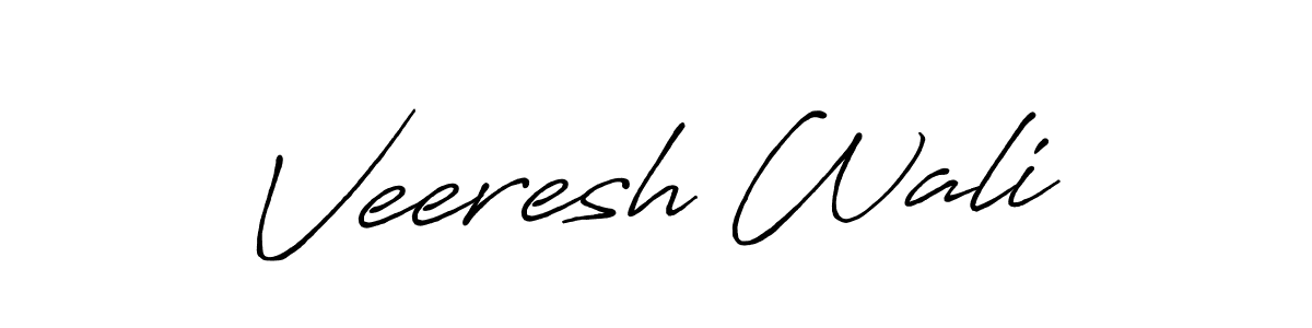 Create a beautiful signature design for name Veeresh Wali. With this signature (Antro_Vectra_Bolder) fonts, you can make a handwritten signature for free. Veeresh Wali signature style 7 images and pictures png