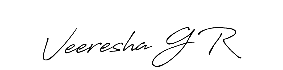 Make a beautiful signature design for name Veeresha G R. With this signature (Antro_Vectra_Bolder) style, you can create a handwritten signature for free. Veeresha G R signature style 7 images and pictures png