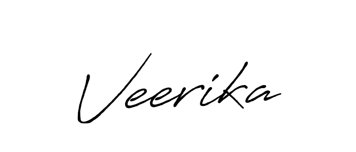 How to make Veerika name signature. Use Antro_Vectra_Bolder style for creating short signs online. This is the latest handwritten sign. Veerika signature style 7 images and pictures png
