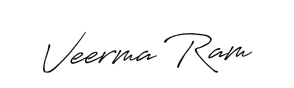 How to make Veerma Ram name signature. Use Antro_Vectra_Bolder style for creating short signs online. This is the latest handwritten sign. Veerma Ram signature style 7 images and pictures png