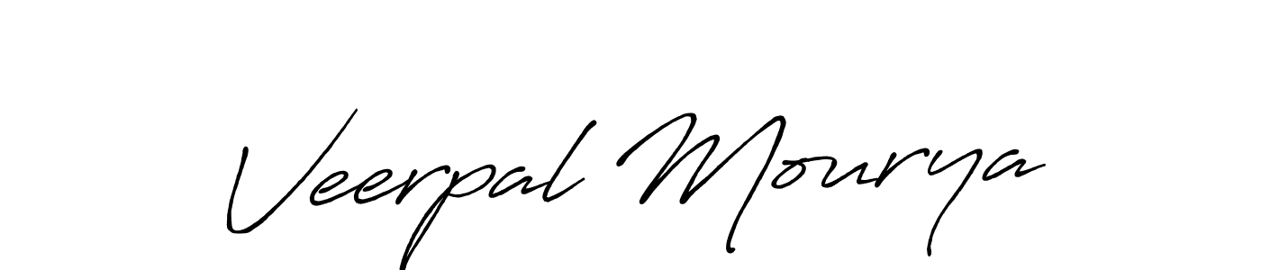 Make a beautiful signature design for name Veerpal Mourya. With this signature (Antro_Vectra_Bolder) style, you can create a handwritten signature for free. Veerpal Mourya signature style 7 images and pictures png