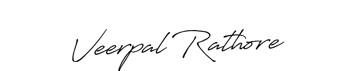 Make a beautiful signature design for name Veerpal Rathore. With this signature (Antro_Vectra_Bolder) style, you can create a handwritten signature for free. Veerpal Rathore signature style 7 images and pictures png