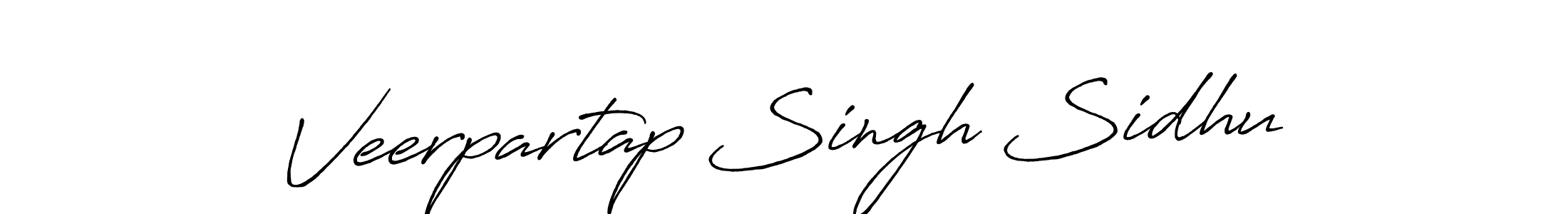 Design your own signature with our free online signature maker. With this signature software, you can create a handwritten (Antro_Vectra_Bolder) signature for name Veerpartap Singh Sidhu. Veerpartap Singh Sidhu signature style 7 images and pictures png