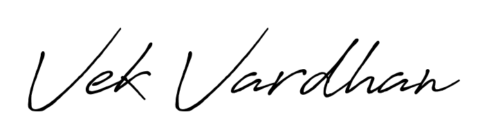Achieve flawless digital penmanship with Vek Vardhan name in Antro_Vectra_Bolder font. The perfect tool for creating online signatures. Vek Vardhan signature style 7 images and pictures png