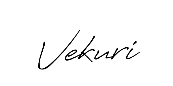 How to make Vekuri name signature. Use Antro_Vectra_Bolder style for creating short signs online. This is the latest handwritten sign. Vekuri signature style 7 images and pictures png