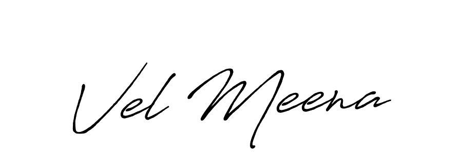 Create a beautiful signature design for name Vel Meena. With this signature (Antro_Vectra_Bolder) fonts, you can make a handwritten signature for free. Vel Meena signature style 7 images and pictures png