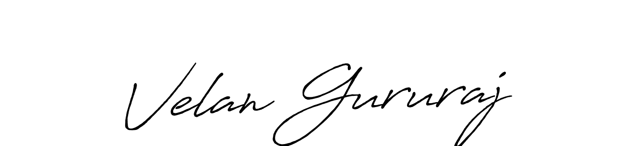 Design your own signature with our free online signature maker. With this signature software, you can create a handwritten (Antro_Vectra_Bolder) signature for name Velan Gururaj. Velan Gururaj signature style 7 images and pictures png