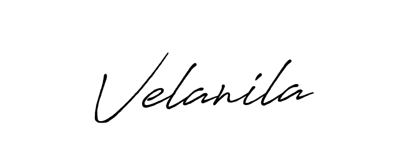 How to make Velanila signature? Antro_Vectra_Bolder is a professional autograph style. Create handwritten signature for Velanila name. Velanila signature style 7 images and pictures png