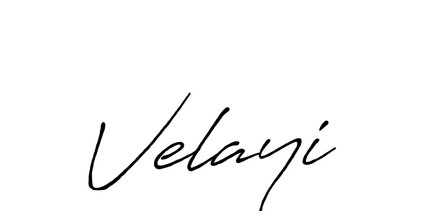 Create a beautiful signature design for name Velayi. With this signature (Antro_Vectra_Bolder) fonts, you can make a handwritten signature for free. Velayi signature style 7 images and pictures png