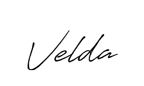 Use a signature maker to create a handwritten signature online. With this signature software, you can design (Antro_Vectra_Bolder) your own signature for name Velda. Velda signature style 7 images and pictures png