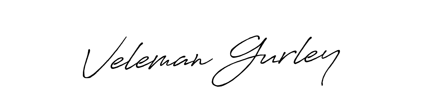 Make a beautiful signature design for name Veleman Gurley. With this signature (Antro_Vectra_Bolder) style, you can create a handwritten signature for free. Veleman Gurley signature style 7 images and pictures png