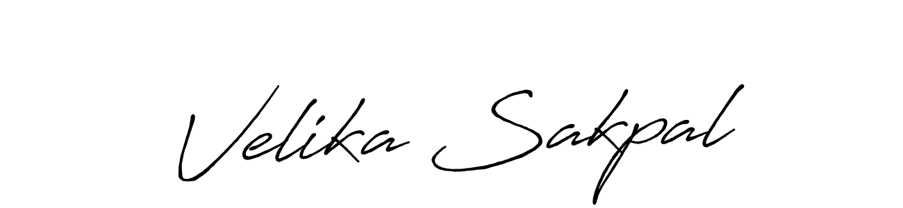 Design your own signature with our free online signature maker. With this signature software, you can create a handwritten (Antro_Vectra_Bolder) signature for name Velika Sakpal. Velika Sakpal signature style 7 images and pictures png