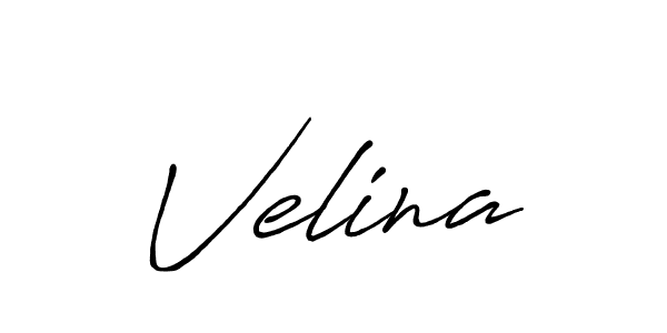 Make a beautiful signature design for name Velina. With this signature (Antro_Vectra_Bolder) style, you can create a handwritten signature for free. Velina signature style 7 images and pictures png