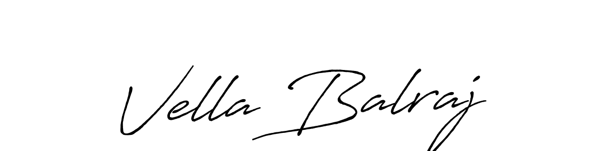 Design your own signature with our free online signature maker. With this signature software, you can create a handwritten (Antro_Vectra_Bolder) signature for name Vella Balraj. Vella Balraj signature style 7 images and pictures png