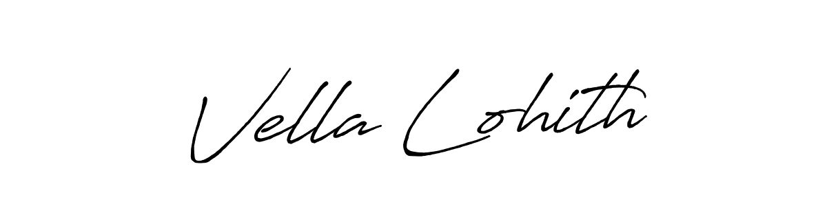 How to make Vella Lohith name signature. Use Antro_Vectra_Bolder style for creating short signs online. This is the latest handwritten sign. Vella Lohith signature style 7 images and pictures png