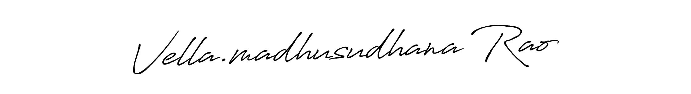 Vella.madhusudhana Rao stylish signature style. Best Handwritten Sign (Antro_Vectra_Bolder) for my name. Handwritten Signature Collection Ideas for my name Vella.madhusudhana Rao. Vella.madhusudhana Rao signature style 7 images and pictures png