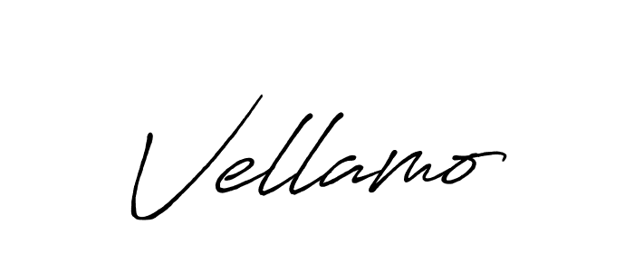 How to make Vellamo name signature. Use Antro_Vectra_Bolder style for creating short signs online. This is the latest handwritten sign. Vellamo signature style 7 images and pictures png