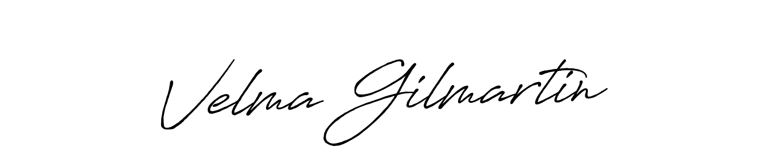 Antro_Vectra_Bolder is a professional signature style that is perfect for those who want to add a touch of class to their signature. It is also a great choice for those who want to make their signature more unique. Get Velma Gilmartin name to fancy signature for free. Velma Gilmartin signature style 7 images and pictures png