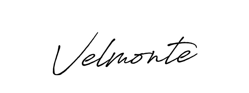 How to make Velmonte signature? Antro_Vectra_Bolder is a professional autograph style. Create handwritten signature for Velmonte name. Velmonte signature style 7 images and pictures png