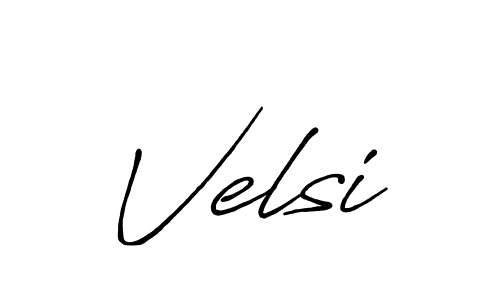 Create a beautiful signature design for name Velsi. With this signature (Antro_Vectra_Bolder) fonts, you can make a handwritten signature for free. Velsi signature style 7 images and pictures png