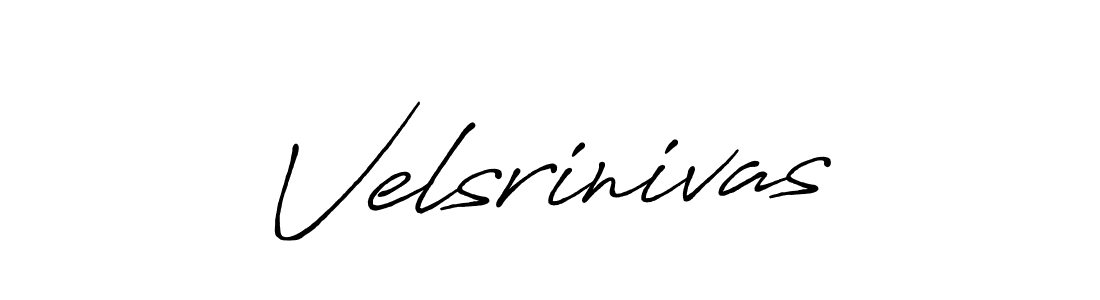 Make a beautiful signature design for name Velsrinivas. With this signature (Antro_Vectra_Bolder) style, you can create a handwritten signature for free. Velsrinivas signature style 7 images and pictures png