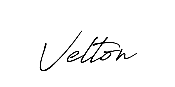 Make a beautiful signature design for name Velton. With this signature (Antro_Vectra_Bolder) style, you can create a handwritten signature for free. Velton signature style 7 images and pictures png