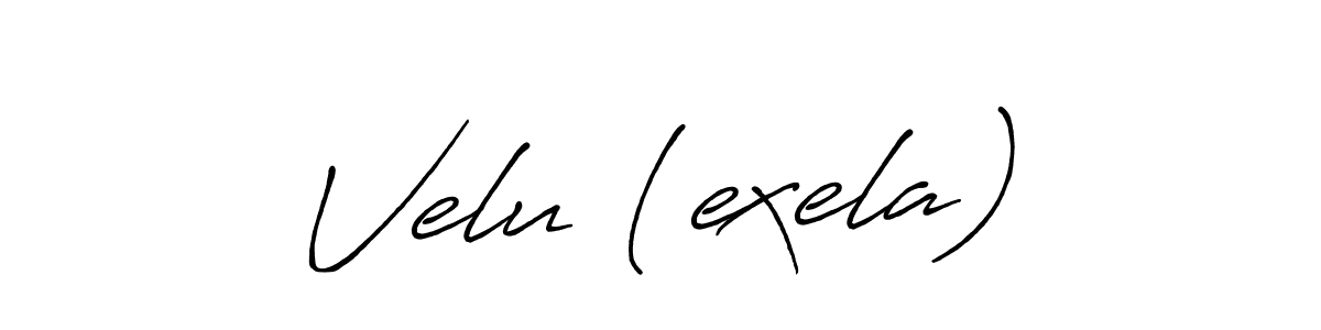 Make a beautiful signature design for name Velu (exela). Use this online signature maker to create a handwritten signature for free. Velu (exela) signature style 7 images and pictures png