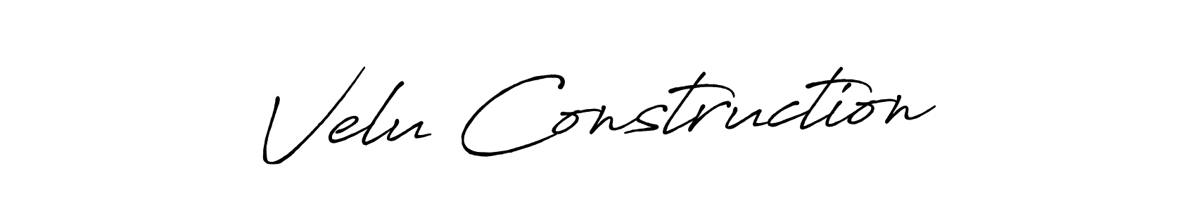 Also we have Velu Construction name is the best signature style. Create professional handwritten signature collection using Antro_Vectra_Bolder autograph style. Velu Construction signature style 7 images and pictures png