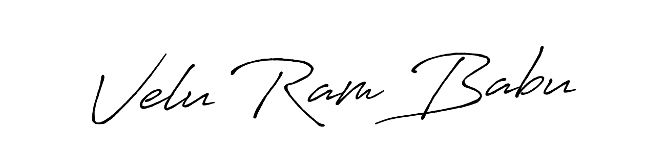 You should practise on your own different ways (Antro_Vectra_Bolder) to write your name (Velu Ram Babu) in signature. don't let someone else do it for you. Velu Ram Babu signature style 7 images and pictures png