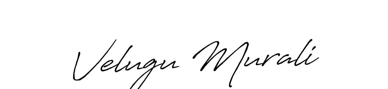 You should practise on your own different ways (Antro_Vectra_Bolder) to write your name (Velugu Murali) in signature. don't let someone else do it for you. Velugu Murali signature style 7 images and pictures png