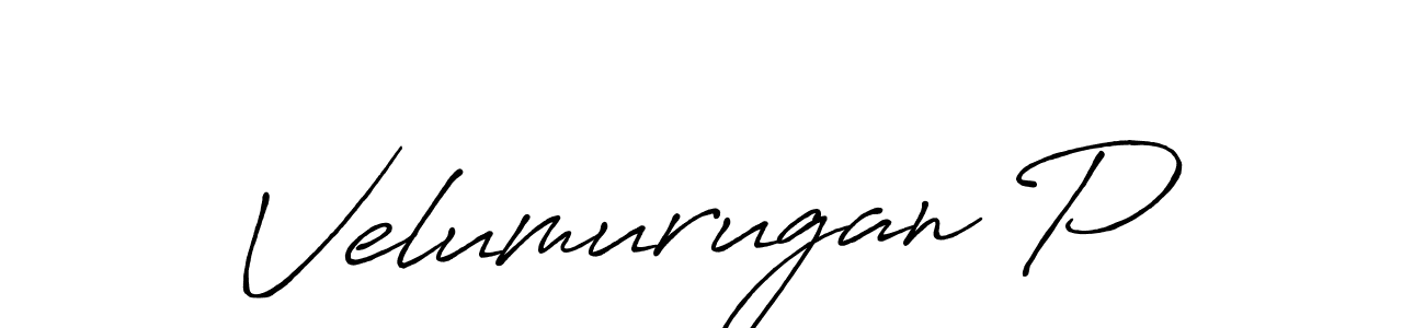 Make a beautiful signature design for name Velumurugan P. With this signature (Antro_Vectra_Bolder) style, you can create a handwritten signature for free. Velumurugan P signature style 7 images and pictures png