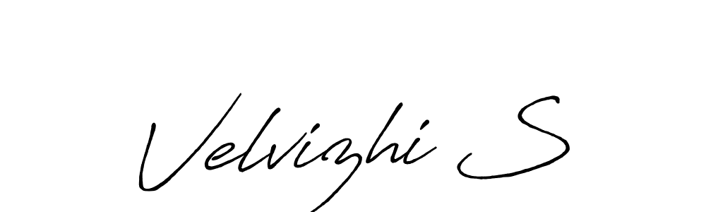 Design your own signature with our free online signature maker. With this signature software, you can create a handwritten (Antro_Vectra_Bolder) signature for name Velvizhi S. Velvizhi S signature style 7 images and pictures png