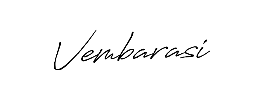 Create a beautiful signature design for name Vembarasi. With this signature (Antro_Vectra_Bolder) fonts, you can make a handwritten signature for free. Vembarasi signature style 7 images and pictures png