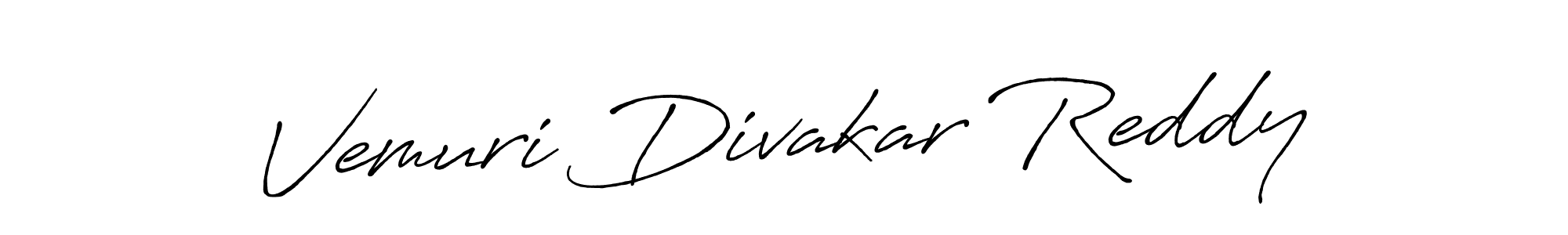Make a beautiful signature design for name Vemuri Divakar Reddy. With this signature (Antro_Vectra_Bolder) style, you can create a handwritten signature for free. Vemuri Divakar Reddy signature style 7 images and pictures png