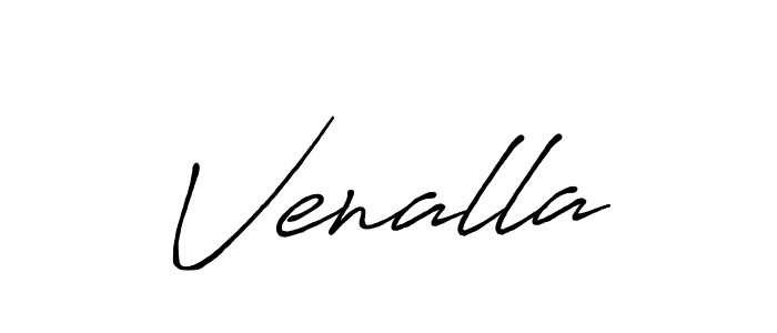 Make a beautiful signature design for name Venalla. With this signature (Antro_Vectra_Bolder) style, you can create a handwritten signature for free. Venalla signature style 7 images and pictures png