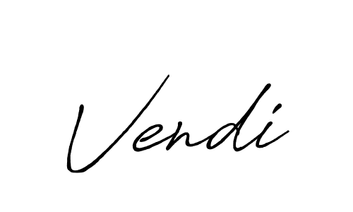 How to make Vendi signature? Antro_Vectra_Bolder is a professional autograph style. Create handwritten signature for Vendi name. Vendi signature style 7 images and pictures png