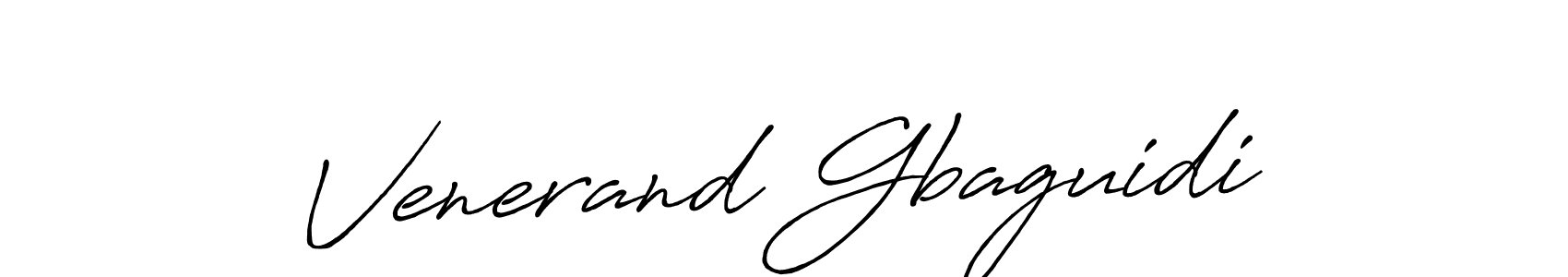 How to make Venerand Gbaguidi name signature. Use Antro_Vectra_Bolder style for creating short signs online. This is the latest handwritten sign. Venerand Gbaguidi signature style 7 images and pictures png