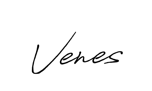 How to make Venes name signature. Use Antro_Vectra_Bolder style for creating short signs online. This is the latest handwritten sign. Venes signature style 7 images and pictures png