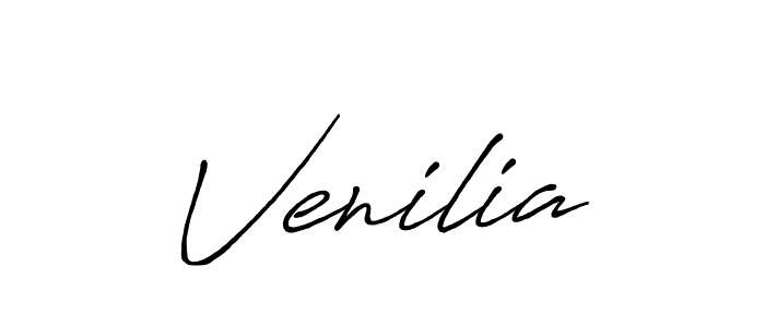 Use a signature maker to create a handwritten signature online. With this signature software, you can design (Antro_Vectra_Bolder) your own signature for name Venilia. Venilia signature style 7 images and pictures png