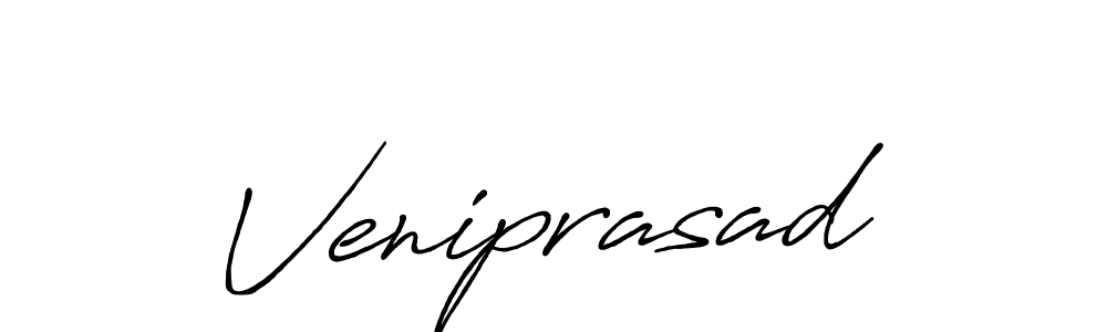 How to make Veniprasad name signature. Use Antro_Vectra_Bolder style for creating short signs online. This is the latest handwritten sign. Veniprasad signature style 7 images and pictures png