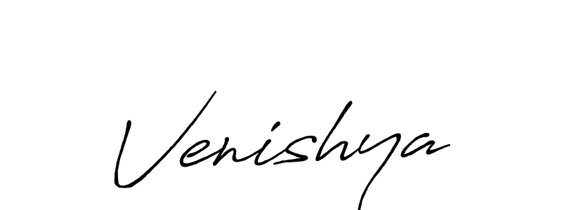 Design your own signature with our free online signature maker. With this signature software, you can create a handwritten (Antro_Vectra_Bolder) signature for name Venishya. Venishya signature style 7 images and pictures png