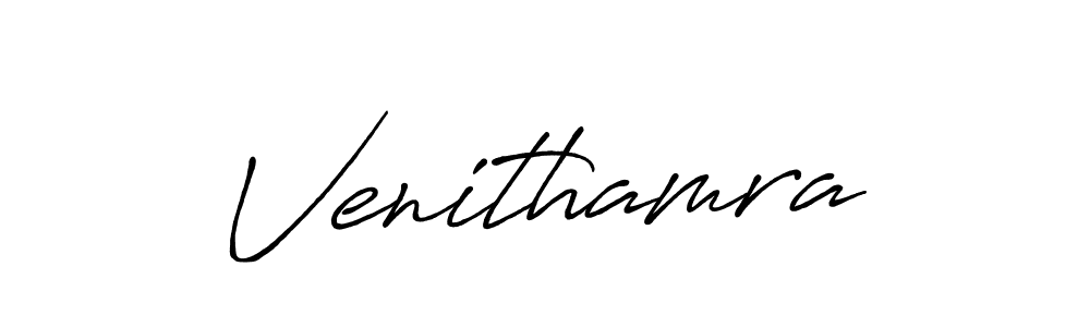 Venithamra stylish signature style. Best Handwritten Sign (Antro_Vectra_Bolder) for my name. Handwritten Signature Collection Ideas for my name Venithamra. Venithamra signature style 7 images and pictures png