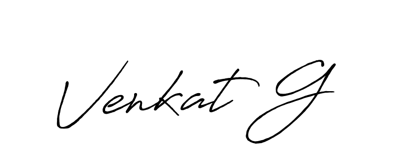 How to make Venkat G signature? Antro_Vectra_Bolder is a professional autograph style. Create handwritten signature for Venkat G name. Venkat G signature style 7 images and pictures png