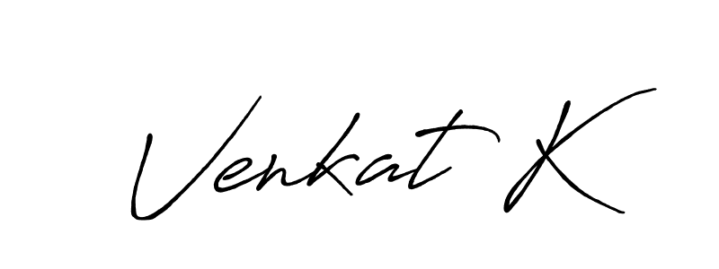You should practise on your own different ways (Antro_Vectra_Bolder) to write your name (Venkat K) in signature. don't let someone else do it for you. Venkat K signature style 7 images and pictures png
