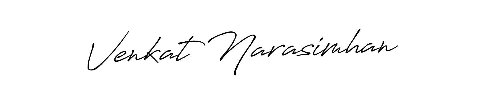 Make a beautiful signature design for name Venkat Narasimhan. With this signature (Antro_Vectra_Bolder) style, you can create a handwritten signature for free. Venkat Narasimhan signature style 7 images and pictures png