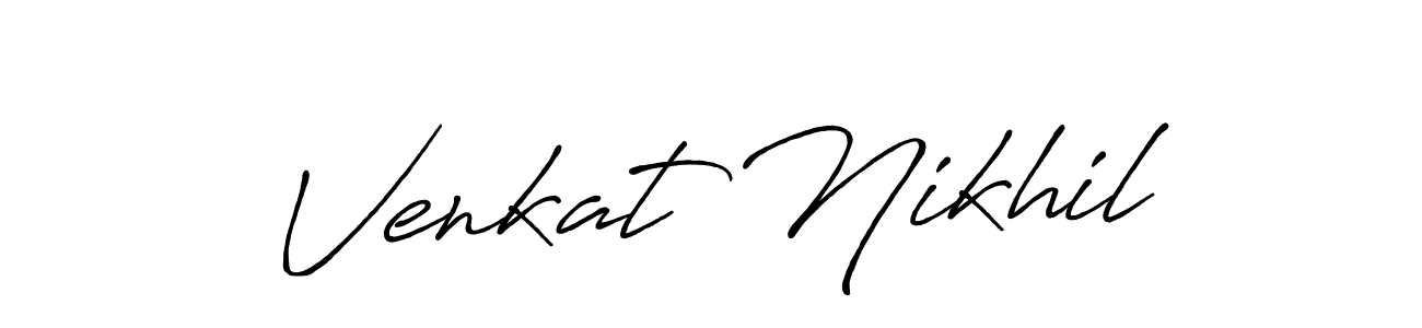 Best and Professional Signature Style for Venkat Nikhil. Antro_Vectra_Bolder Best Signature Style Collection. Venkat Nikhil signature style 7 images and pictures png