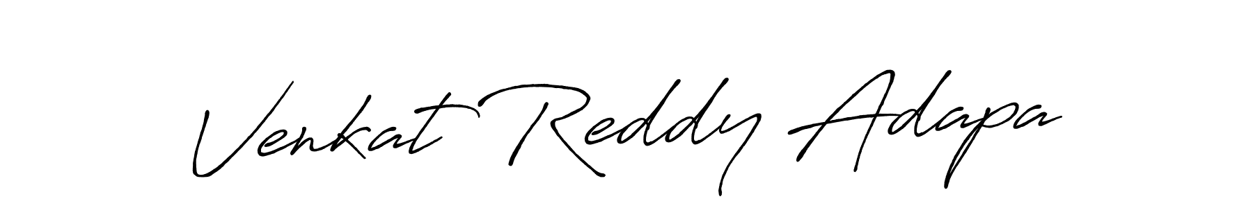 How to make Venkat Reddy Adapa name signature. Use Antro_Vectra_Bolder style for creating short signs online. This is the latest handwritten sign. Venkat Reddy Adapa signature style 7 images and pictures png