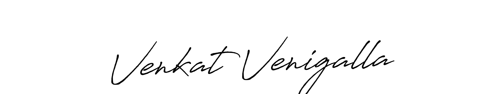 Design your own signature with our free online signature maker. With this signature software, you can create a handwritten (Antro_Vectra_Bolder) signature for name Venkat Venigalla. Venkat Venigalla signature style 7 images and pictures png