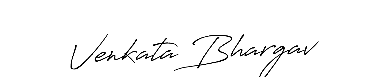 It looks lik you need a new signature style for name Venkata Bhargav. Design unique handwritten (Antro_Vectra_Bolder) signature with our free signature maker in just a few clicks. Venkata Bhargav signature style 7 images and pictures png